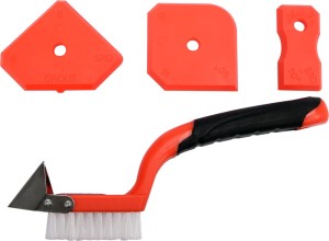 YATO ZESTAW 3 SZPACHELKI DO SILIKONU + SZCZOTKA Z METALOWYM SKROBAKIEM DO FUG YT-52621