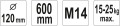 YATO MIESZADŁO SPIRALNE PODWÓJNE 120x600MM M14 YT-5503