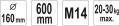 YATO MIESZADŁO SPIRALNE PODWÓJNE 160x600MM M14 YT-5504