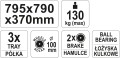 YATO WÓZEK WARSZTATOWY 3 POZIOMY 79.5x79x37CM 130KG YT-55210 - DARMOWA WYSYŁKA