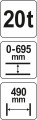 YATO PRASA HYDRAULICZNA 20T YT-55581