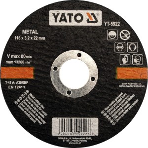 YATO TARCZA DO CIĘCIA METALU 125x1,2x22MM YT-5923