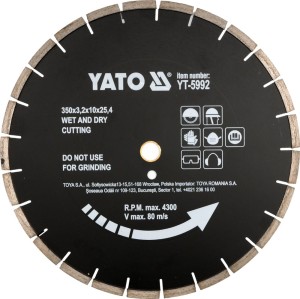  YATO  350x25,4MM TARCZA DIAMENTOWA ASFALT MAT POROW. YT-5992