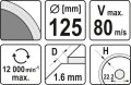 YATO TARCZA125MM DO CIĘCIA I SZLIFOWANIA CERAMIKI ORAZ GRESU BEZ USZCZERBIEŃ YT-59972