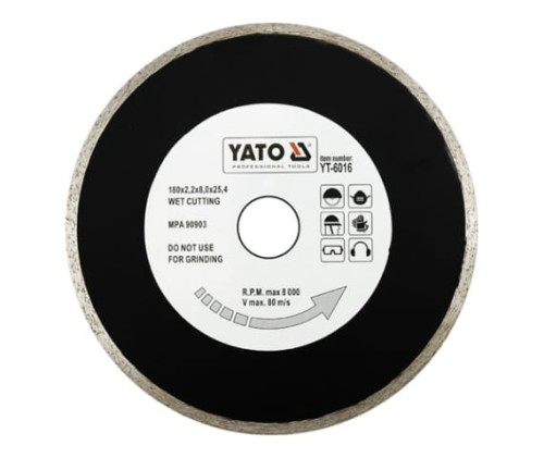 YATO TARCZA DIAMENTOWA SEGMENT CIĄGŁY 180X25,4MM YT-6016