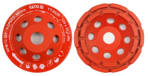 YATO  125x22,2MM DIAMENTOWY TALERZ SZLIFIERSKI DO BETONU/KAMIENIA YT-6030
