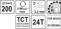 YATO TARCZA PILARSKA 160X20MM 18 ZĘBÓW YT-6055
