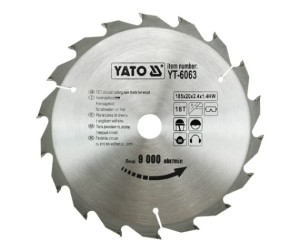 YATO TARCZA PILARSKA 185X20MM 18 ZĘBY YT-6063