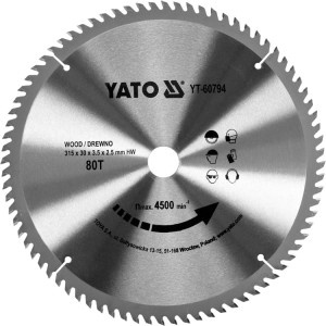 YATO TARCZA WIDIOWA 315MM 80 ZĘBÓW YT-60794