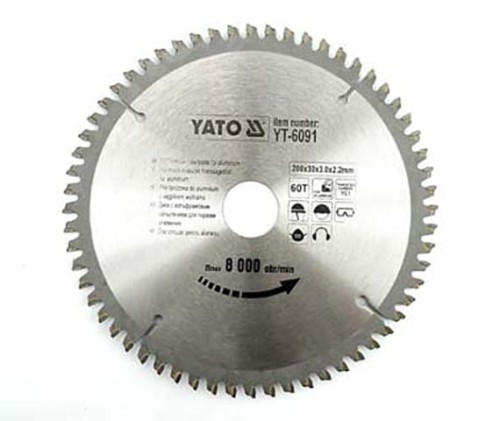 YATO  200x30x60MM PIŁA TARCZOWA DO ALUMINUM YT-6091