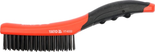 YATO SZCZOTKA DRUCIANA DRUT STALOWY 4 RZĘDY RĘKOJEŚĆ PLASTIKOWA YT-6332