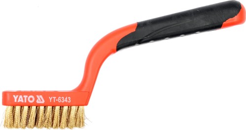 YATO SZCZOTKA DRUCIANA DRUT MOSIĘŻNY 3 RZĘDY RĘKOJEŚĆ PLASTIKOWA YT-6343