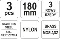 YATO SZCZOTKI DRUCIANE ZESTAW 3 SZTUKI YT-6351