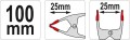 YATO ŚCISK SPRĘŻYNOWY METALOWY L- 100 MM YT-64276