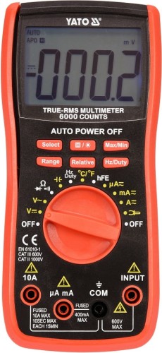 YATO  WIELOFUNKCYJNY MIERNIK CYFROWY TRUE RMS Z AUTOMATYCZNYM ZAKRESEM YT-73085
