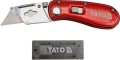 YATO NOŻYK Z OSTRZEM TRAPEZOWYM + OSTRZA ZAPASOWE 61X33 MM YT-7534
