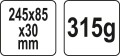 YATO KLIN DO DREWNA L-245 MM TWORZYWO YT-79881