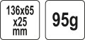 YATO KLIN DO DREWNA L-136 MM TWORZYWO YT-79883