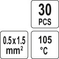 YATO KOSZULKA TERMOKURCZLIWA Z CYNĄ NA PRZEWÓD 0,5-1,5 MM2  30SZT. YT-81441