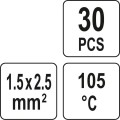 YATO KOSZULKA TERMOKURCZLIWA Z CYNĄ NA PRZEWÓD 1,5-2,5 MM2  30SZT. YT-81442