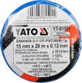 YATO TAŚMA ELEKTROIZOLACYJNA 15MMx20Mx0,13MM NIEBIESKA YT-81591