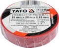 YATO TAŚMA ELEKTROIZOLACYJNA 15MMx20Mx0,13MM; CZERWONA YT-81592