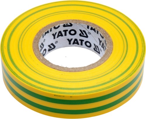 YATO TAŚMA ELEKTROIZOLACYJNA 15MMX20MX0.13MM ŻÓŁTO-ZIELONA YT-81593