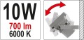 YATO REFLEKTOR DIODOWY 10W 700LM COB YT-81800