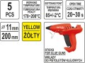 YATO KLEJ TERMOTOPLIWY 11.2X200MM ŻÓŁTY 5 SZTUK YT-82437