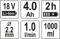 YATO PISTOLET MALARSKI 18V 4,0AH 1L/MIN. YT-82765