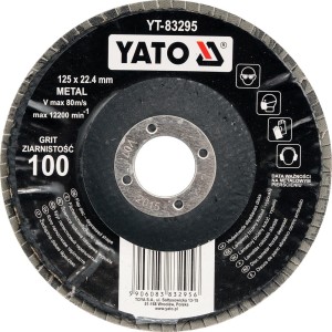 YATO ŚCIERNICA LISTKOWA TALERZOWA WYPUKŁA 125X22.4MM P120 YT-83296