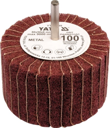 YATO ŚCIERNICA LISTKOWA TRZPIENIOWA 80X50X6MM P100 YT-83399