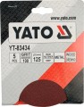 YATO KRĄŻKI ŚCIERNE Z RZEPEM 125MM P100 5 SZT. YT-83434