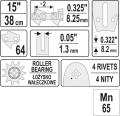 YATO PROWADNICA ŁAŃCUCHA DO PILAREK 15" 325". 0,05" 64 YT-84933
