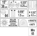 YATO PROWADNICA ŁAŃCUCHA DO PILAREK 15" 0.325" 0.058" 64 U YT-84934