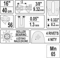 YATO PROWADNICA ŁAŃCUCHA DO PILAREK 16" 3/8" 0,05" 56 P YT-84935