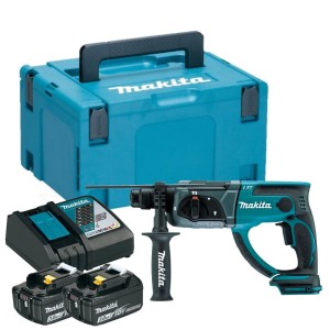 MAKITA MŁOTOWIERTARKA AKUMULATOROWA 18V, 1.9J, 3 FUNKCJE, 2X3.0AH LI-ION, MAKPAC, DHR202RFJ – DARMOWA WYSYŁKA