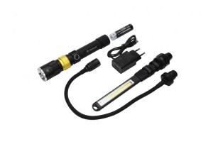 MACTRONIC ZESTAW LATAREK 3SZT. (180,250,350LM) AKUM. LI-ION 3.7V 2200MAH, WALIZKA, PWL0021 – DARMOWA WYSYŁKA