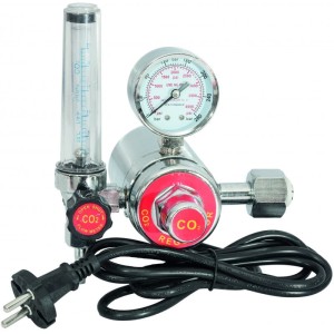 WELDMAN REDUKTOR BUTLOWY GAZU Z ROTAMETREM I PODGRZEWACZEM CRF-221-220V AC, 101434