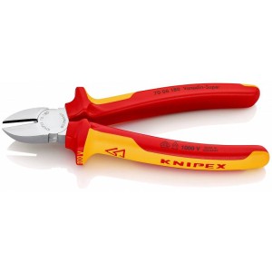 KNIPEX SZCZYPCE TNĄCE BOCZNE VDE 180MM, 7006180