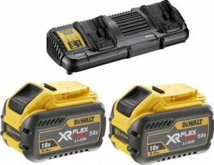 DEWALT ZESTAW ZASILAJĄCY FLEXVOLT 54V XR LI-ION PODWÓJNA ŁADOWARKA DCB132 2X9AH DCB132X2 – DARMOWA WYSYŁKA