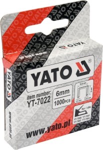 YATO ZSZYWKI  6MM (1,2X10,6) 1000SZT./OPAK. YT-7022
