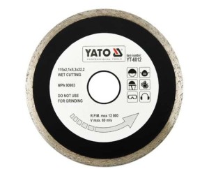 YATO TARCZA DIAMENTOWA PEŁNA 115MM YT-6012