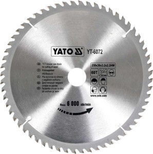 YATO PIŁA TARCZOWA TCT Z WĘGLIKIEM DO DREWNA 250X60TX30MM YT-6072