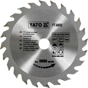 YATO PIŁA TARCZOWA TCT Z WĘGLIKIEM DO DREWNA 130X24TX16MM YT-6050