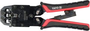 YATO SZCZYPCE DO ZACISKANIA WTYCZEK TELEFONICZNYCH I SIECIOWYCH RJ45 RJ10 RJ11 YT-22443