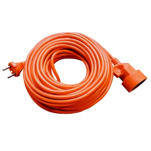 PLASTROL PRZEDŁUŻACZ JEDNOGNIAZDOWY ECO 2P, 10A, 2500W, Z PRZEWODEM OMY 2X1MM2, 20M POMARAŃCZOWY W-98939