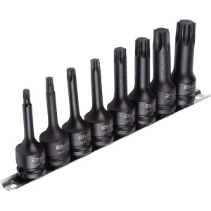 RICHMANN EXCLUSIVE NASADKI UDAROWE NA LISTWIE TORX TX30-T80 78MM 1/2" 8 ELEMENTÓW C6950
