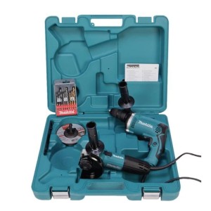 MAKITA ZESTAW COMBO WIERTARKA Z UDAREM + SZLIFIERKA KĄTOWA125MM (HP1631+GA5030R) DK0050 – DARMOWA WYSYŁKA