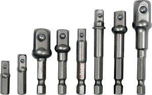 YATO ZESTAW ADAPTERÓW HEX DO NASADEK 1/2" 1/4" 3,8" 8 SZT YT-04639
